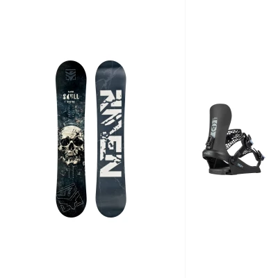 Raven Skull Super Wide snowboard + Gravity Drift black 26/27 vázání