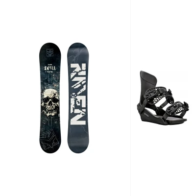 Raven Skull Super Wide snowboard + Raven PRO King black vázání
