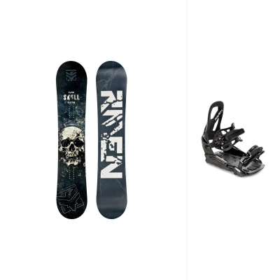 Raven Skull Super Wide snowboard + Raven S230 Black vázání