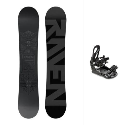 Raven Solid steel snowboard + Raven S230 Black snowboardové vázání
