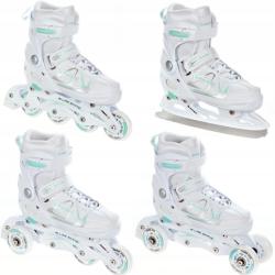 Raven Spirit white/mint detské korčule 4v1 POUZE EU 40-43, dámske (so zúbkami) (VÝPREDAJ)