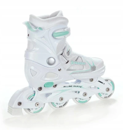 Raven Spirit white/mint dětské brusle 4v1 POUZE EU 40-43, dámský (se zoubky) (VÝPRODEJ)
