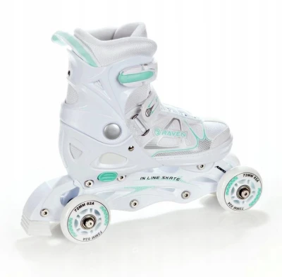 Raven Spirit white/mint dětské brusle 4v1 POUZE EU 40-43, dámský (se zoubky) (VÝPRODEJ)
