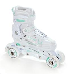 Raven Spirit white/mint dětské brusle 4v1 POUZE EU 40-43, dámský (se zoubky) (VÝPRODEJ)