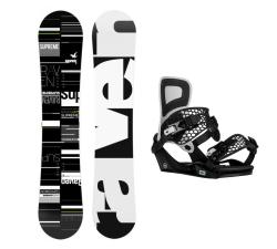 Raven Supreme black/green snowboard + Gravity Indy black/white viazanie