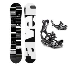 Raven Supreme black/green snowboard + Raven Fastec FT360 black viazanie