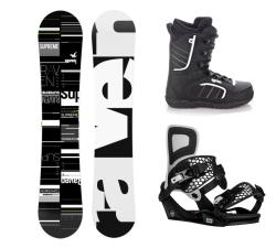 Raven Supreme black/green snowboard + Raven Fastec FT360 black viazanie + Raven Target obuv