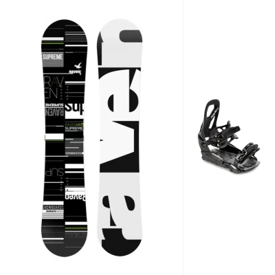 Raven Supreme black/green snowboard + Raven S230 Black vázání