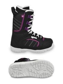 Raven Supreme black snowboard + Raven Fastec FT360 black/fuchsia vázání + Raven Diva boty