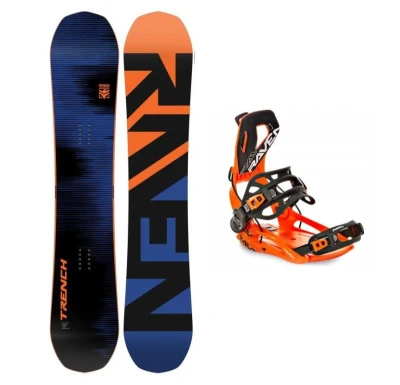 Raven Trench Carbon pánský snowboard + Raven RAGE Fastec FT360 orange vázání + sleva 300,- na příslušenství Raven Trench Carbon pánský snowboard + Raven RAGE Fastec FT360 orange vázání + sleva 300,- na příslušenství
