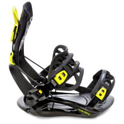 Raven RAGE Fastec FT360 black/lime snowboardové vázání
