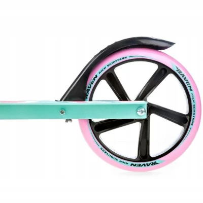 Raven Zea Mint/Pink ABEC9 200mm koloběžka s ruční brzdou