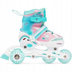 Raven Zoya Mint 4v1 dětské brusle - LED kolečka