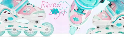 Raven Zoya Mint 2v1 dětské brusle - LED kolečka