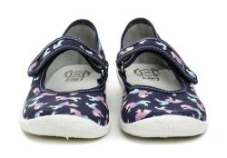 Raweks Dorotka D34 modro růžové dívčí baleríny