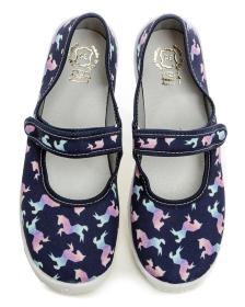 Raweks Dorotka D34 modro růžové dívčí baleríny