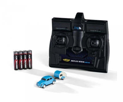 Carson VW Beetle modré RTR 1:87 RC auto s přívěsem