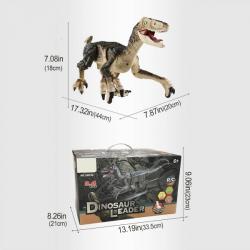 RC dinosaurus VELOCIRAPTOR II. - hnědý