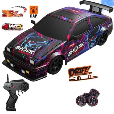 RC driftovací auto Toyota GTR světla, pára, baterie, 1:16 4WD
