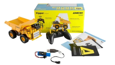 Amewi žluto-černý 9kanálový 1:24 RTR RC dumper sklápěcí nákladní vůz
