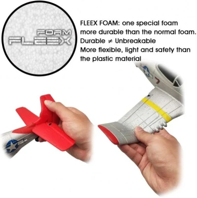 RC letadlo Mustang P51 RC Gilder, 6-osý gyroskop, RTF
