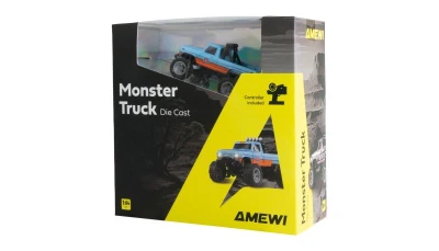 Amewi 1:64 RTR LED Tempomat 2,4GHz modro-oranžový kovový RC monster truck