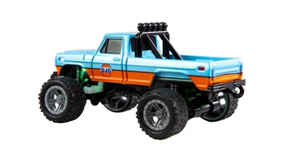 Amewi 1:64 RTR LED Tempomat 2,4GHz modro-oranžový kovový RC monster truck