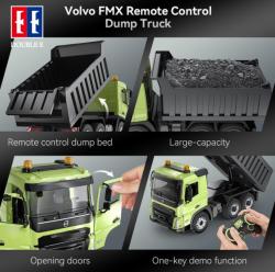 RC sklápěč Volvo s osvětlením a otevíracími dveřmi 2,4 GHz
