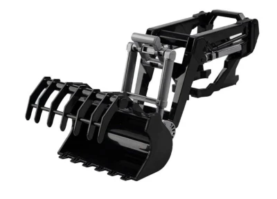 RC TRAKTOR s kombinovaným čelním nakladačem a dvojitými koly 1/24