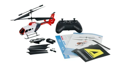 Amewi EC135 CX licence Johanniter koaxiální 3kanálový RTF RC vrtulník