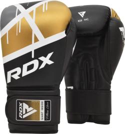 RDX Boxerské rukavice F7 Ego, čierno zlaté, 16 oz
