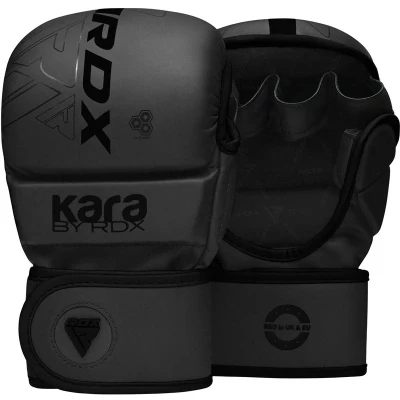 RDX grapplingové rukavice F6 Shooter, matná černá, plus S/M