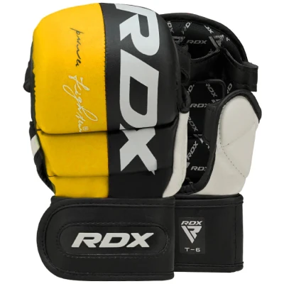 RDX Sparring rukavice T6 MMA žluté - S
