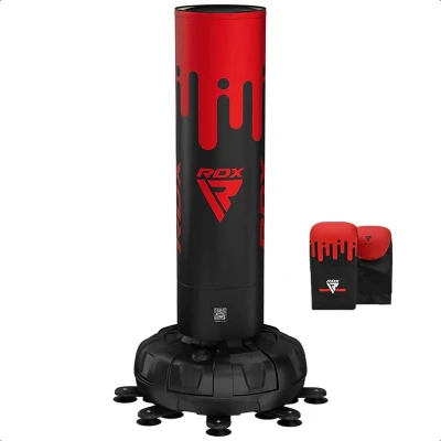 RDX Volně stojící boxovací pytel ADULTS PUNCH BAG F9 s rukavicemi, červeno-černý 6ft