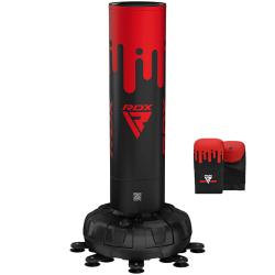 RDX Voľne stojaci boxerský vreten ADULTS PUNCH BAG F9 s rukavicami, červeno-čierny 6ft