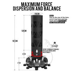 RDX Volně stojící boxovací pytel ADULTS PUNCH BAG TARGET, černý 6FT