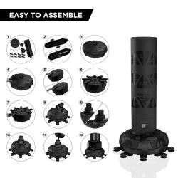 RDX Volně stojící boxovací pytel ADULTS PUNCH BAG TARGET, černý 6FT