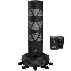 RDX Voľne stojaci terčový box. vak TARGET PUNCH BAG KT Ronin F6, rukavice, strieborný 6ft