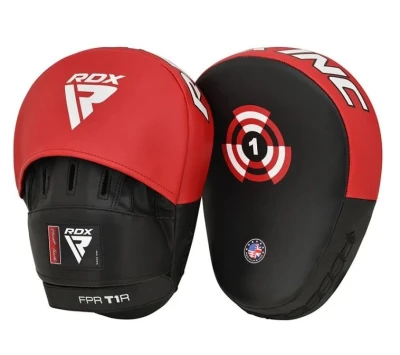 RDX Zakřivené boxovací chrániče T1 černo červené