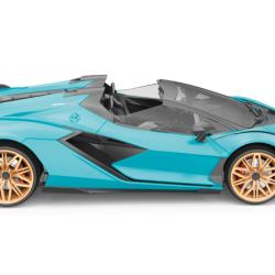 RE.EL Toys RC auto Lamborghini Sian 1:12 modrá metalíza, proporcionální RTR LED 2,4Ghz