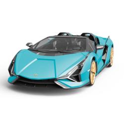 RE.EL Toys RC auto Lamborghini Sian 1:12 modrá metalíza, proporcionální RTR LED 2,4Ghz