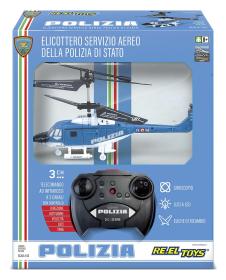 RE.EL Toys RC vrtulník policejní 3 kanály, gyroskop RTF sada