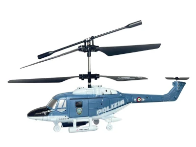 RE.EL Toys RC vrtulník policejní 3 kanály, gyroskop RTF sada