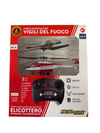 RC vrtulník infračervený hasičský 3 kanály, gyroskop RTF sada