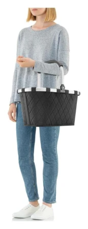 Reisenthel Carrybag Rhombus Black skládací nákupní košík