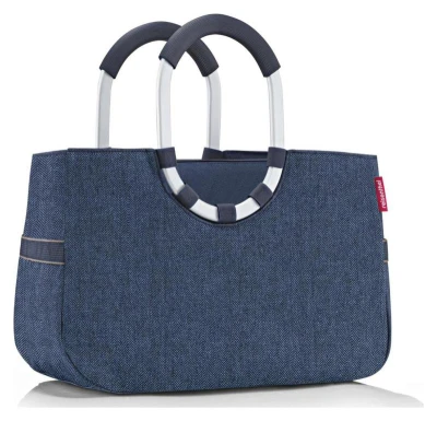 Reisenthel Loopshopper M Herringbone tmavě modrá kabelka