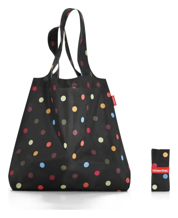 Reisenthel Mini Maxi Shopper Dots černá nákupní taška