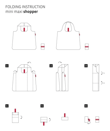 Reisenthel Mini Maxi Shopper Red červená skládací nákupní taška
