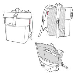Reisenthel Rolltop Backpack Twist Silver batoh