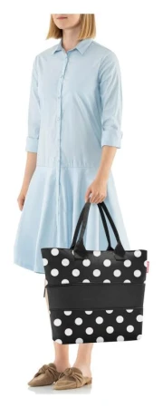 Reisenthel Shopper E1 Dots White dámská kabelka